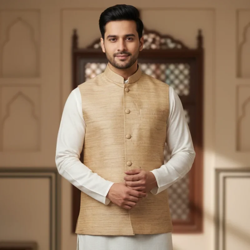 Golden Heritage Muga Ghicha Jacket