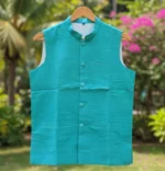 Turquoise Royale Eri Silk Modi Jacket