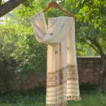 Shvet Prerna – Handwoven Eri Silk Shawl Muga Work