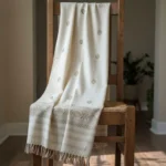 Ivory Saanjh – Eri Silk Shawl Muga Work