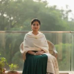 Shvet Prerna – Handwoven Eri Silk Shawl Muga Work