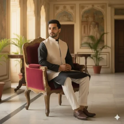 Ivory Viraasat – Pure Eri Silk Modi Jacket