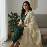 Kashika Ivory Loom Stole