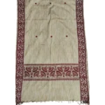 Maroon Rekha Side Border Handloom Stole