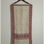 Maroon Rekha Side Border Handloom Stole
