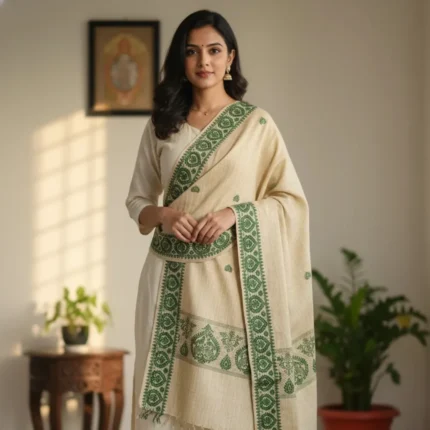 Harit Rekha Handloom Side Border Stole