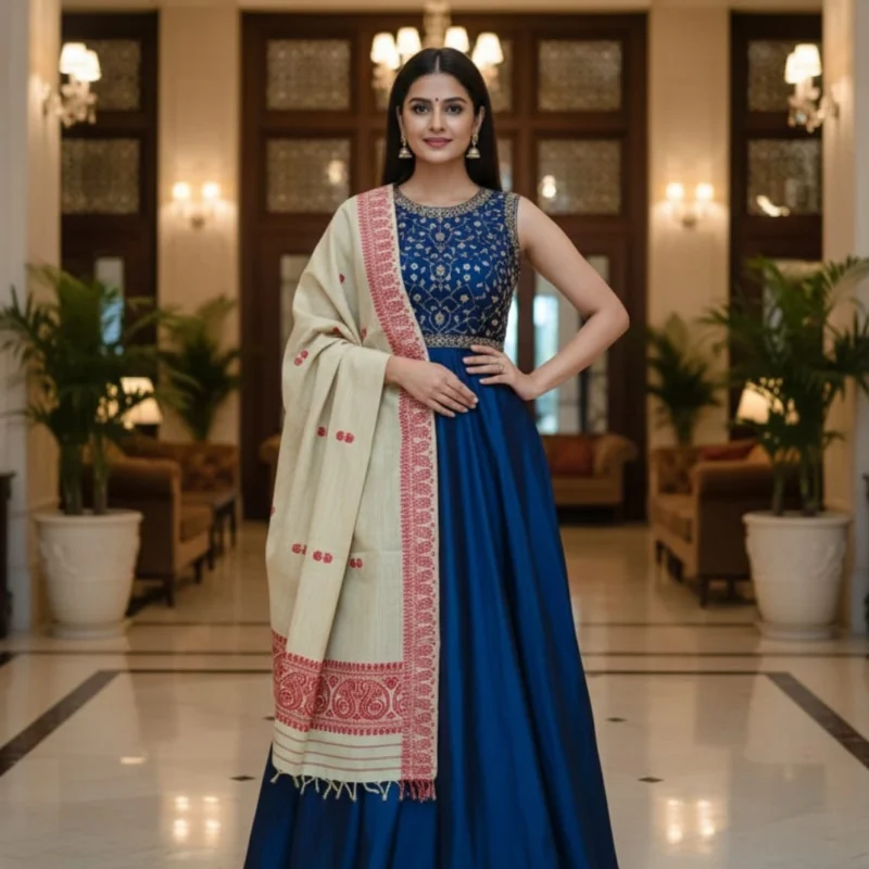 Keri Laalima Handloom Side Border Stole