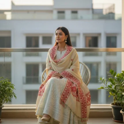 Rakta Aakar Tribal Handloom Side Border Stole