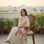 Laal Vistaar Side Border Stole