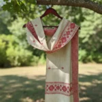 Laal Vistaar Side Border Stole