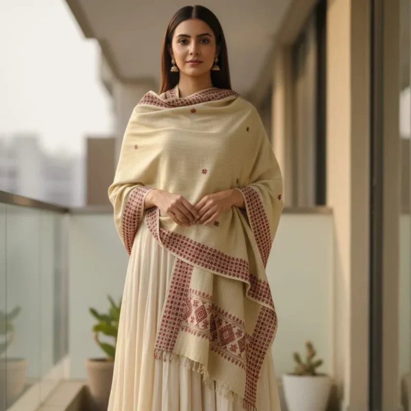 Prerna Kala Handloom Side Border Stole