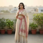 Laal Vistaar Side Border Stole