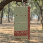 Viraah Red Motif Side Border Stole