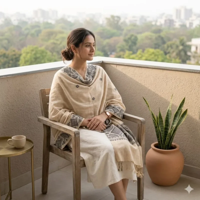 Rajdhara Handloom Border Shawl