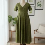 Olive Meadow Cotton Frock
