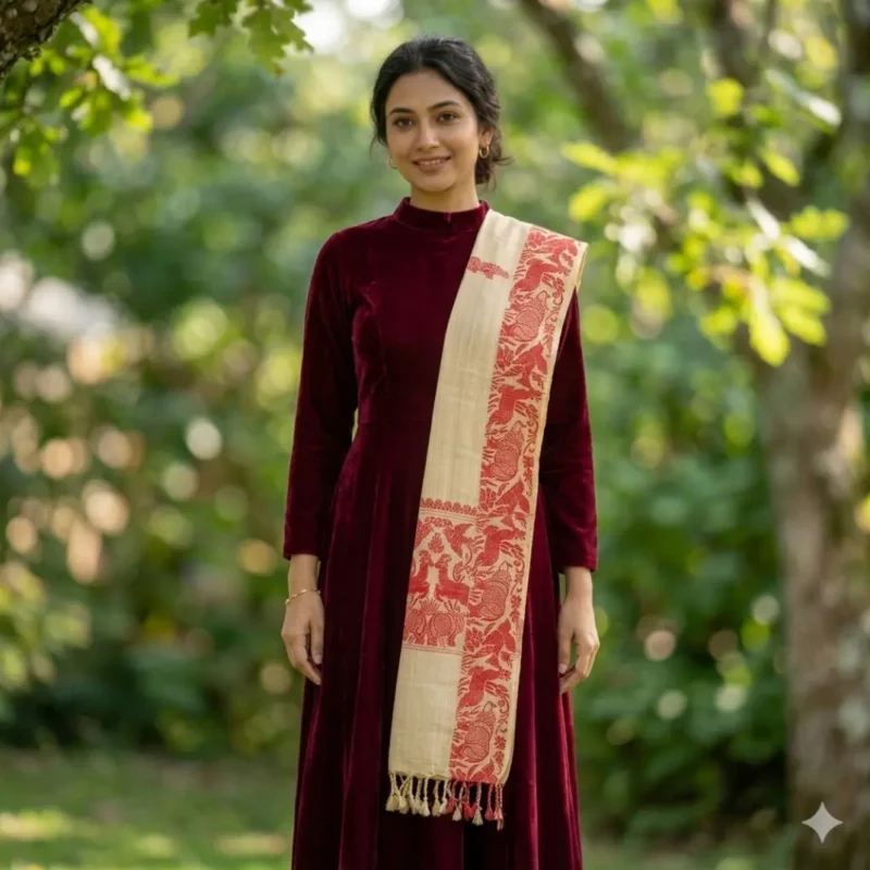 Rangor Rupkatha Side Border Shawl