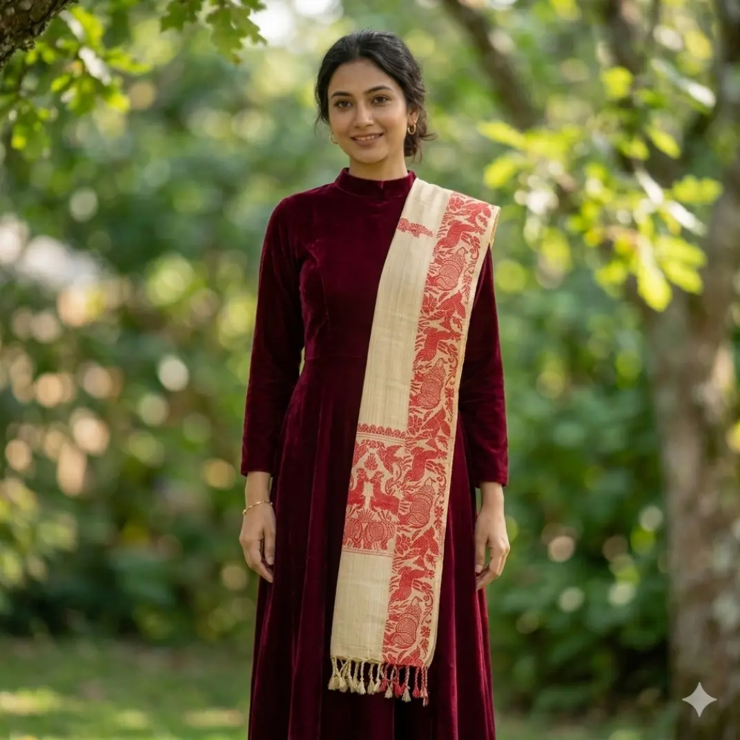 Rangor Rupkatha Side Border Shawl Rangor Rupkatha Side Border Shawl