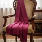 Wine Aura Eri Silk Shawl