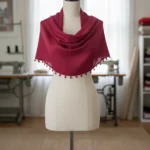 Wine Aura Eri Silk Shawl