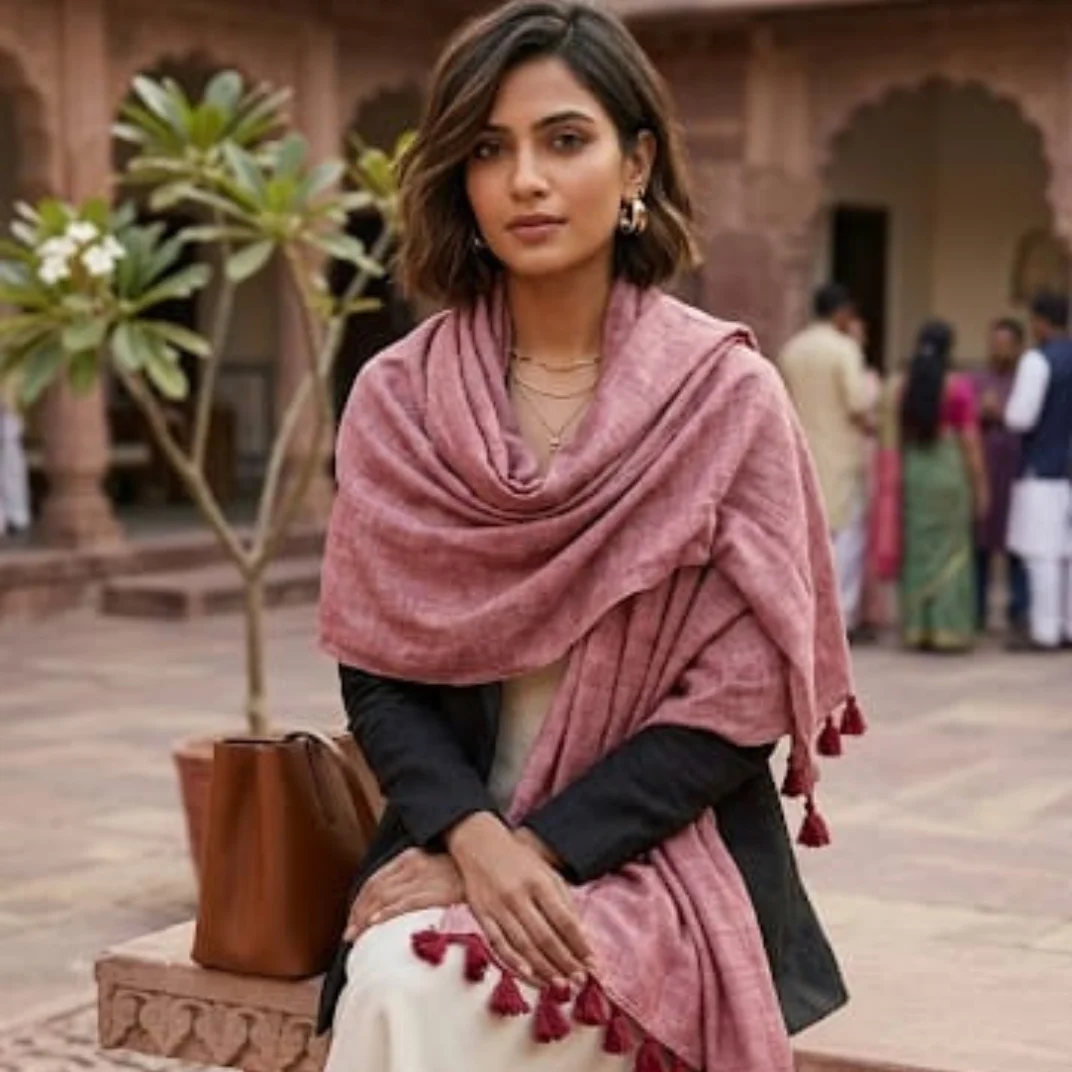 Petal Dusk Eri Silk Shawl Petal Dusk Eri Silk Shawl