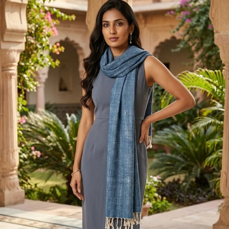 Ocean Veil Eri Silk Stole