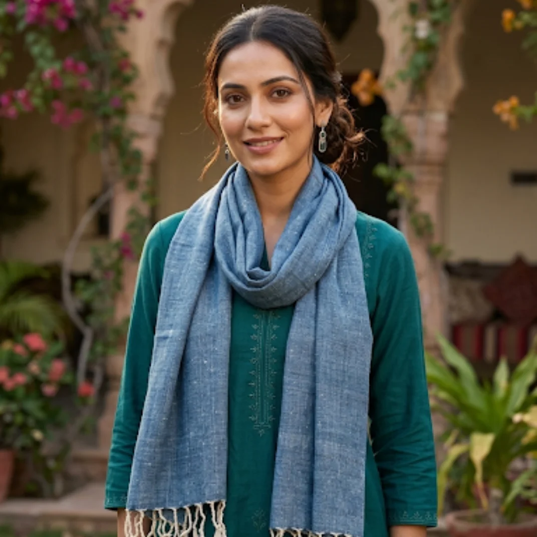 Ocean Veil Eri Silk Stole Ocean Veil Eri Silk Stole