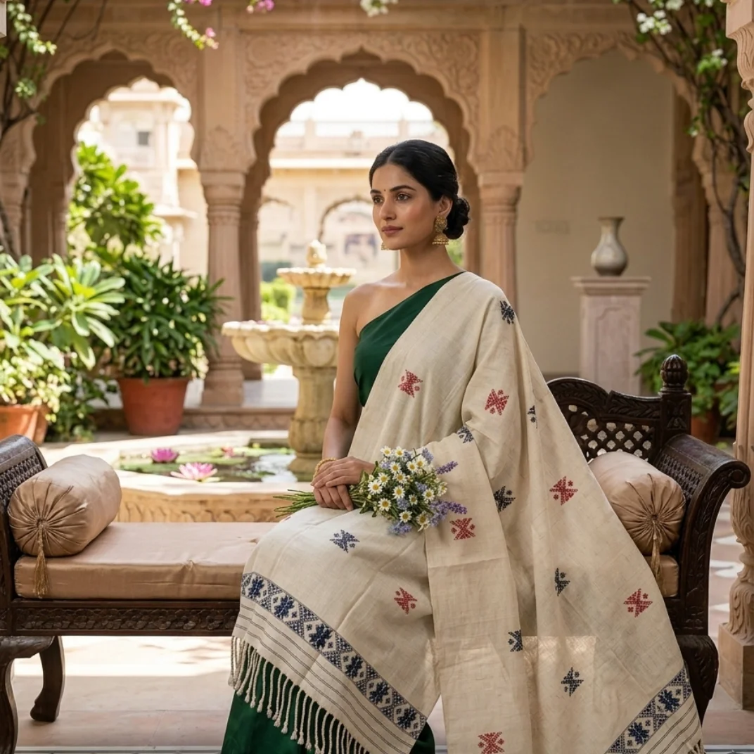 Rajsi Rekha Eri Silk Shawl Rajsi Rekha Eri Silk Shawl