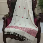 Ivory Rosette Handloom Shawl